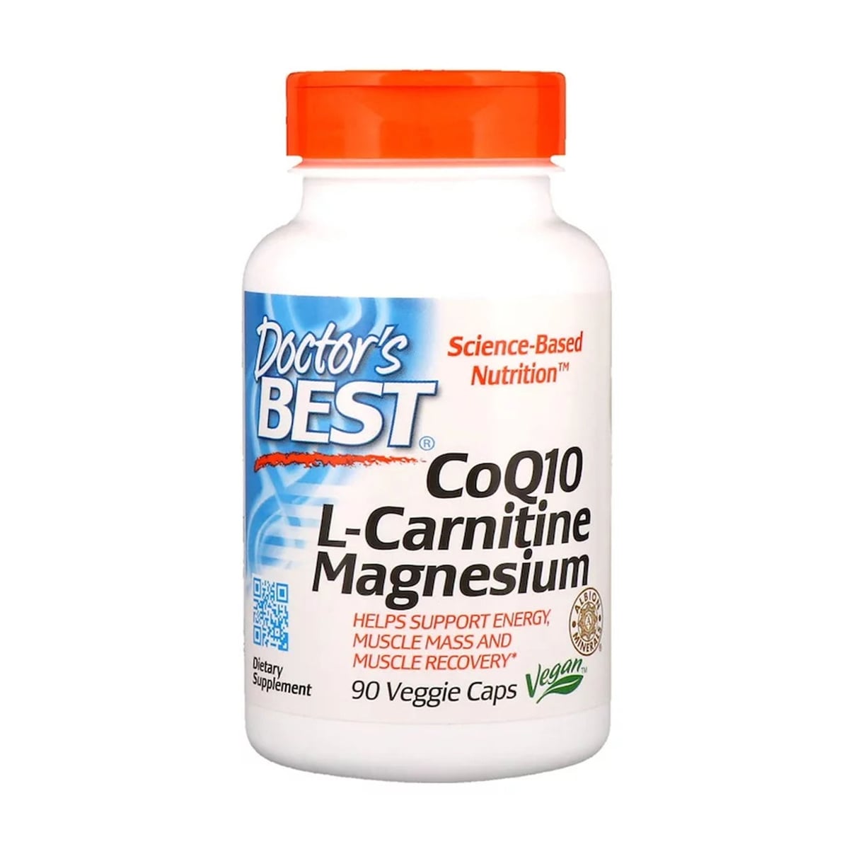 Коензим Q10 Doctor's Best CoQ10 L-Carnitine Magnesium, 90 капсул